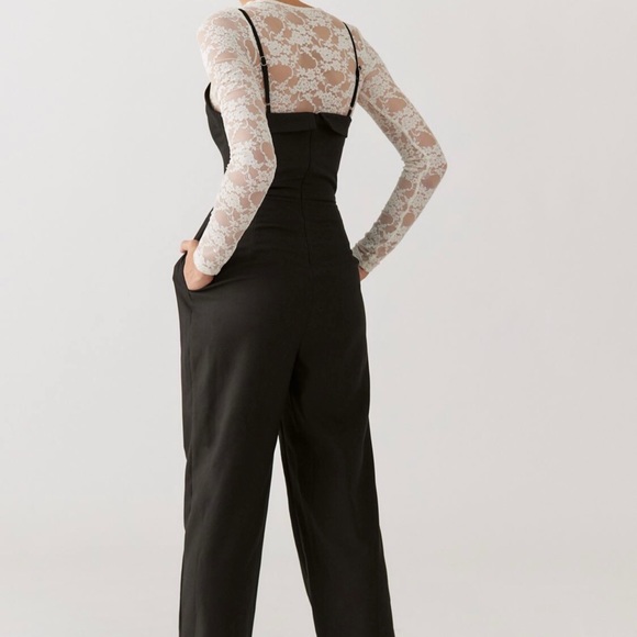Urban Outfitters UO Andee Black Corset Strappy Jumpsuit XS - Picture 3 of 5